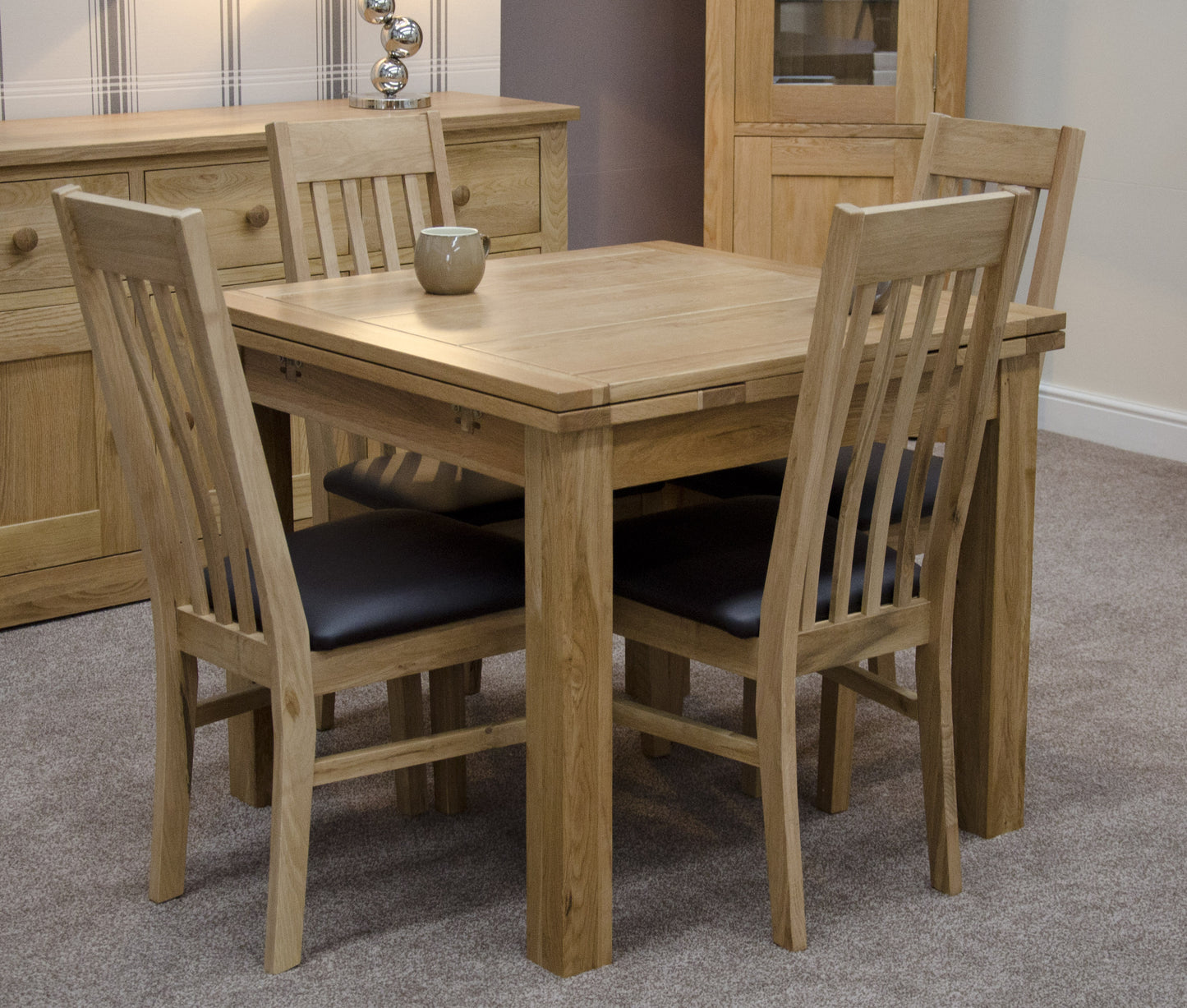 Small Draw Leaf Extending Table. 100% Solid Oak