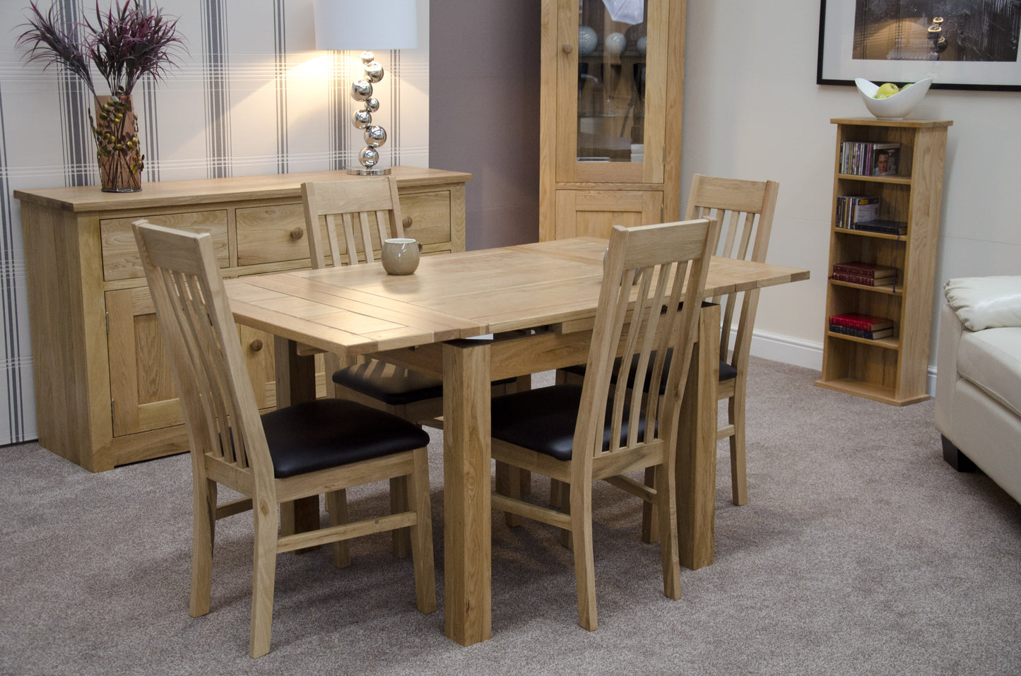 Small Draw Leaf Extending Table. 100% Solid Oak