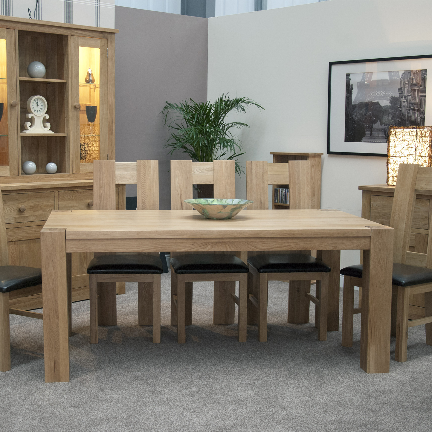 Vermont Large Trend Dining Table. Solid Oak