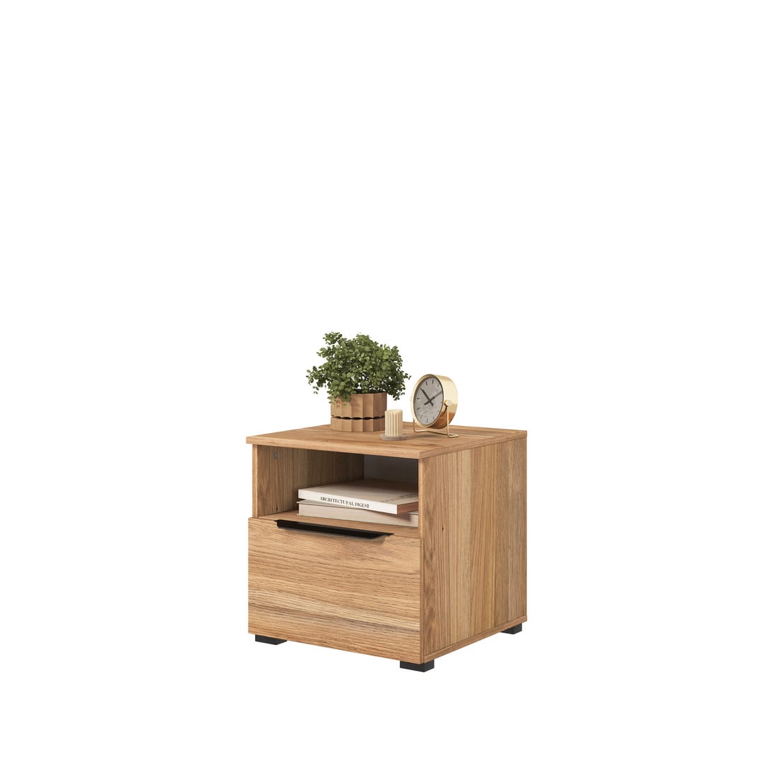 Tokyo 23 Bedside Table 45cm Oak Mauvella