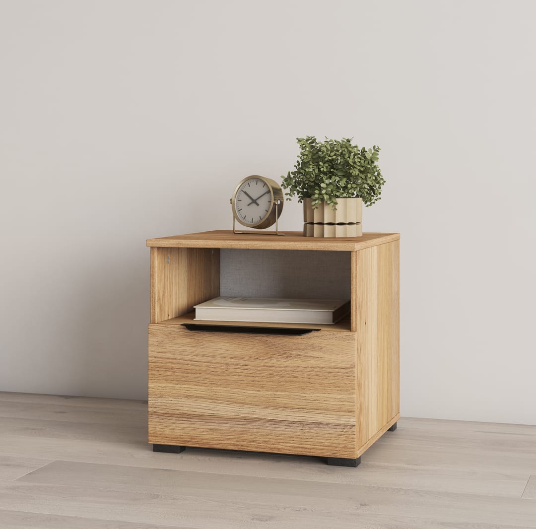 Tokyo 23 Bedside Table 45cm Oak Mauvella