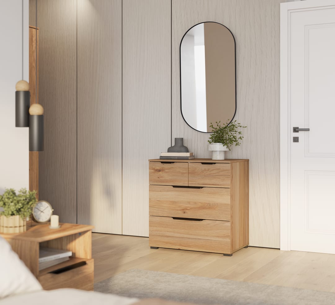 Tokyo 27 Chest Of Drawers 72cm Oak Mauvella