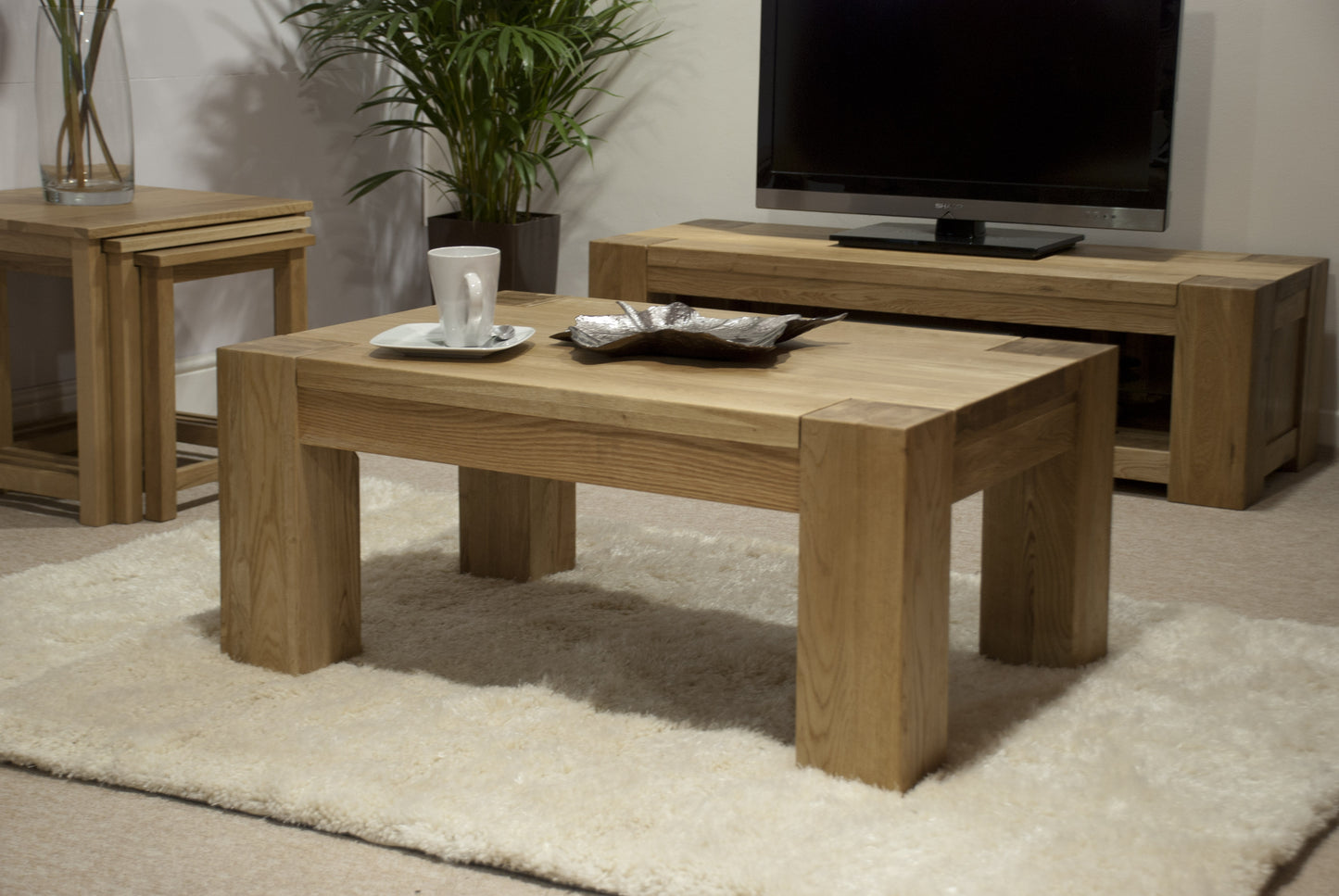 Trend 3 x 2 Coffee Table. Solid Oak