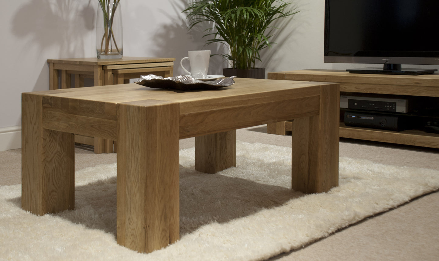 Trend 4 x 2 Coffee Table. Crafted from Solid Oak