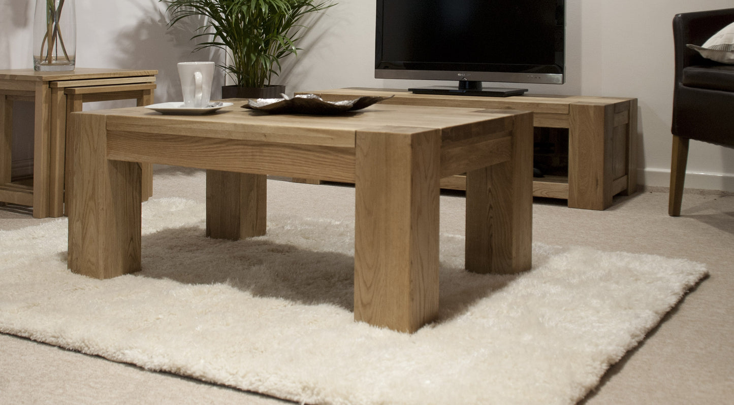Trend 4 x 2 Coffee Table. Crafted from Solid Oak