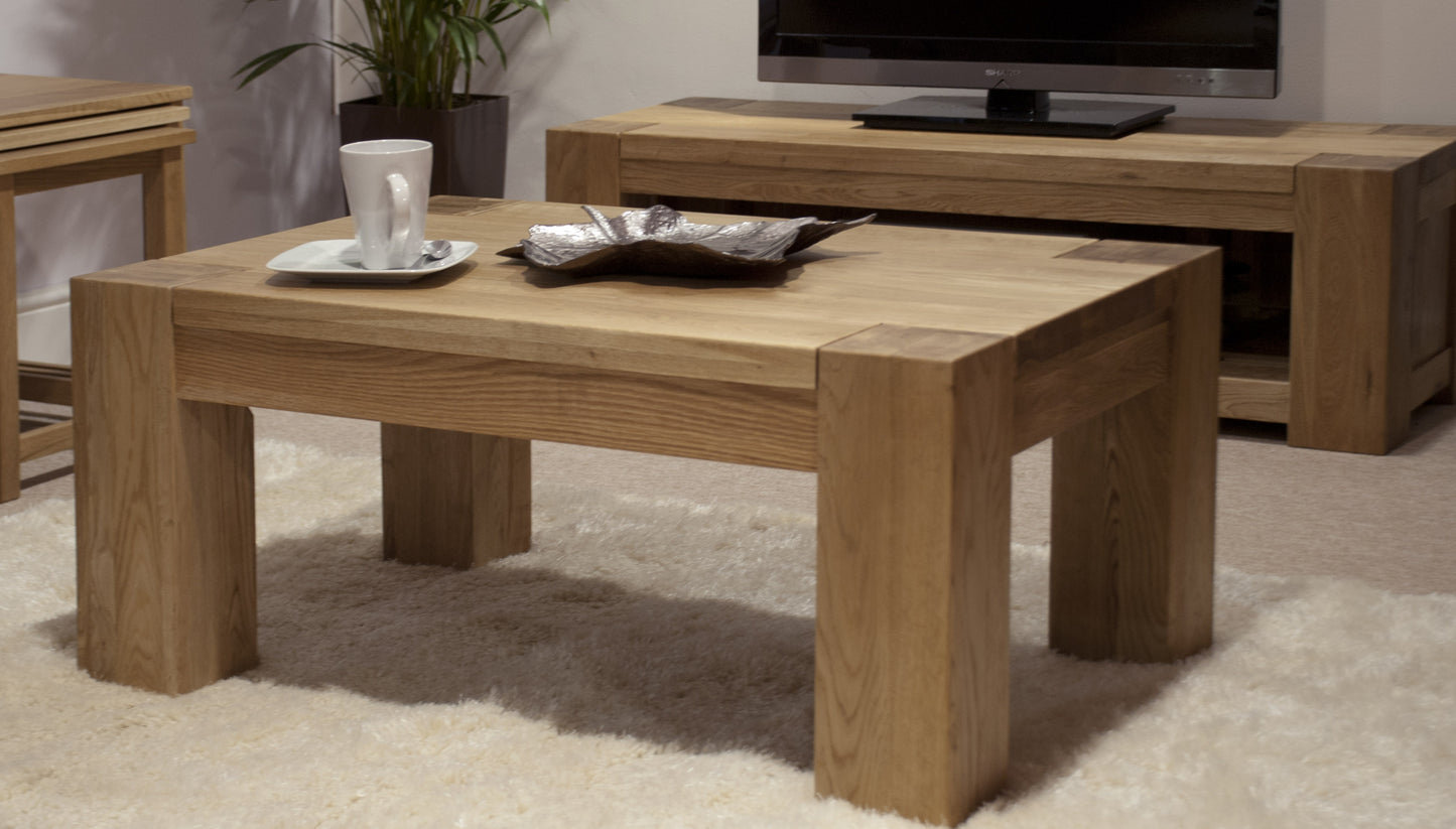 Trend 4 x 2 Coffee Table. Crafted from Solid Oak