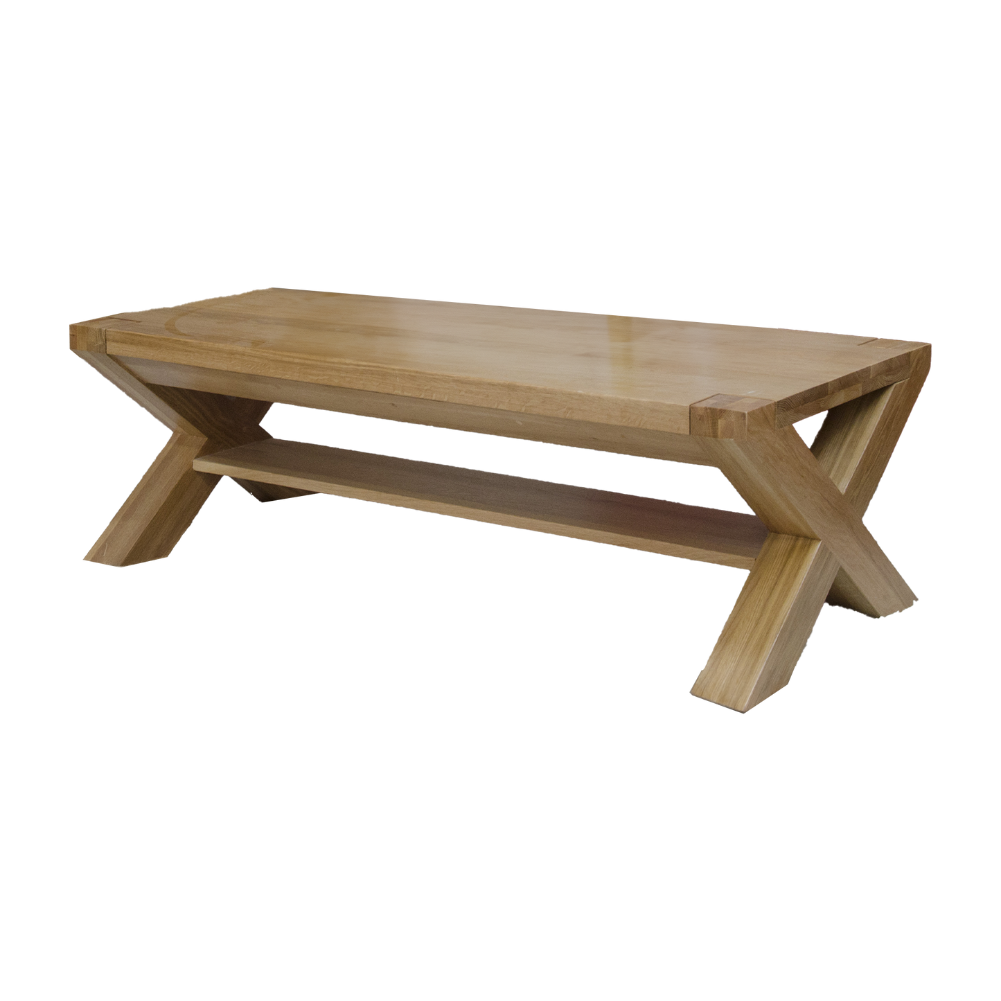 Trend X-Leg 4 x 2 Coffee Table. Solid Oak