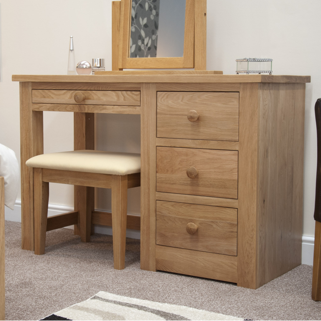Torino Dressing Table & Stool. 100% Solid Oak3