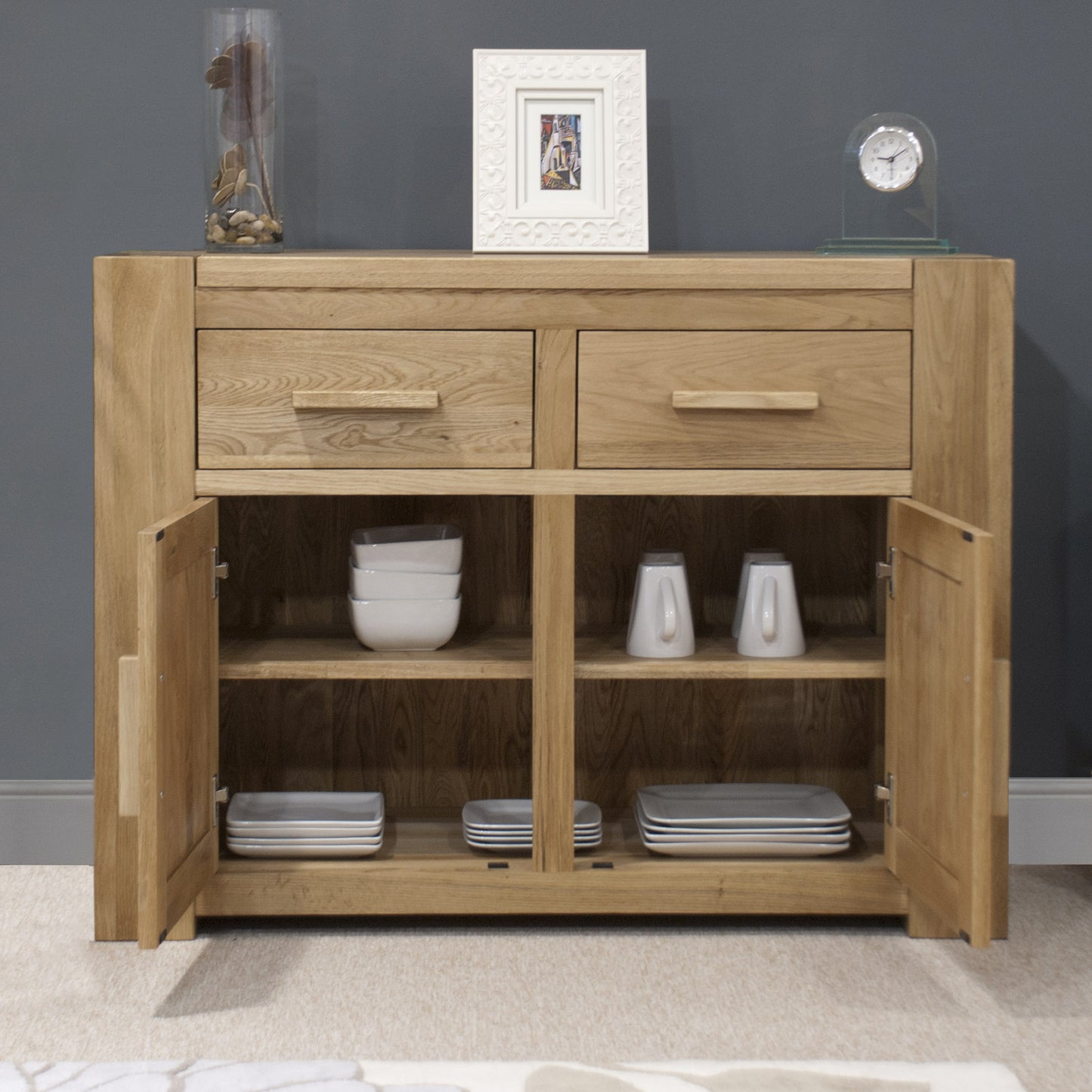 Trend Medium Sideboard. Crafted from Solid Oak