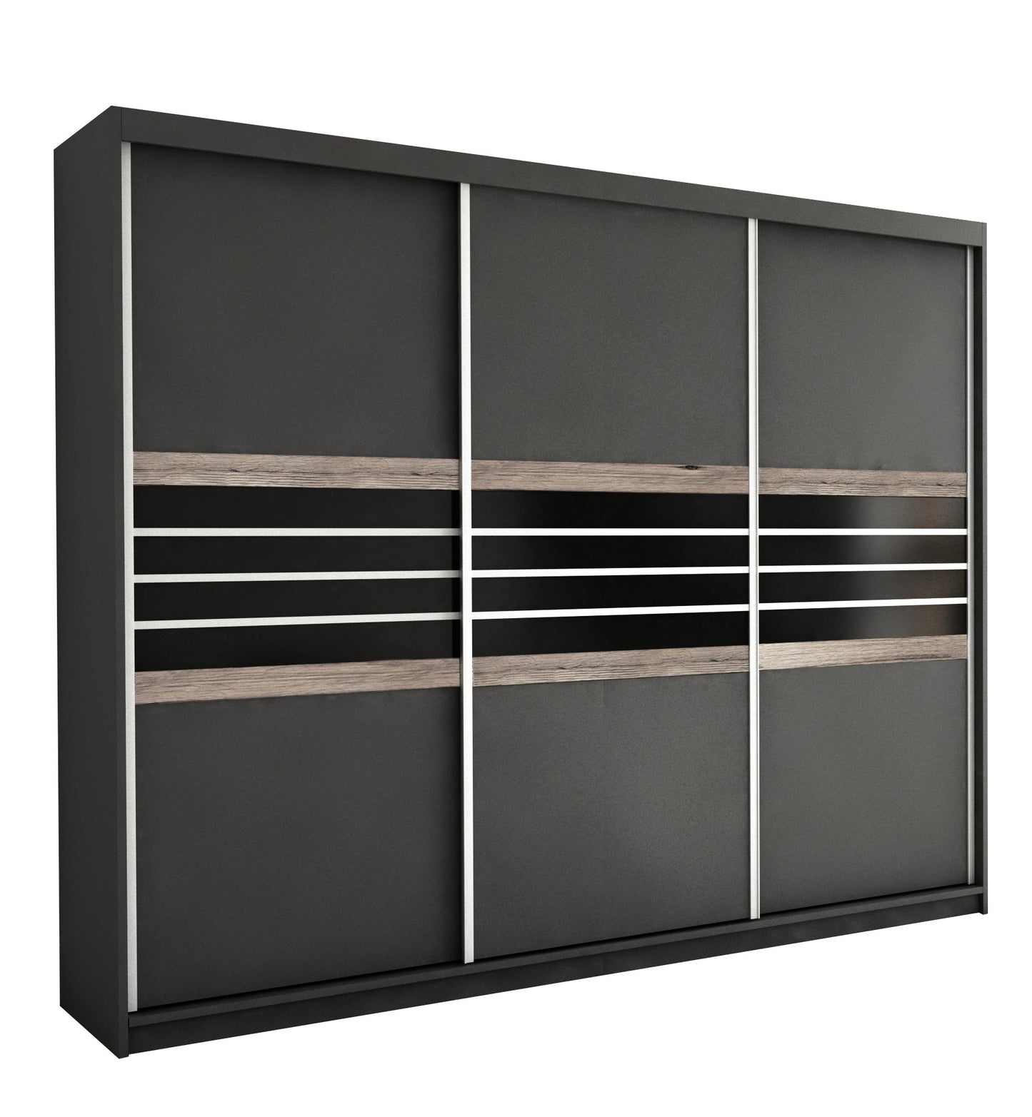 Turyn Wardrobe 250cm Wide - 2 Colour Options