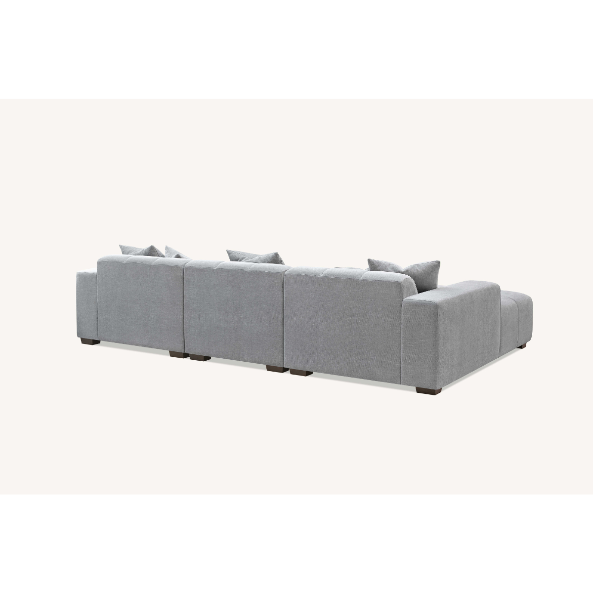 Aluxo Leonard Left Hand Corner Group in Cloudy Grey Boucle