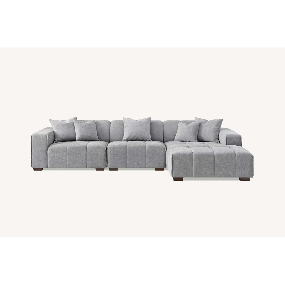 Aluxo Leonard Right Hand Corner Group in Cloudy Grey Boucle