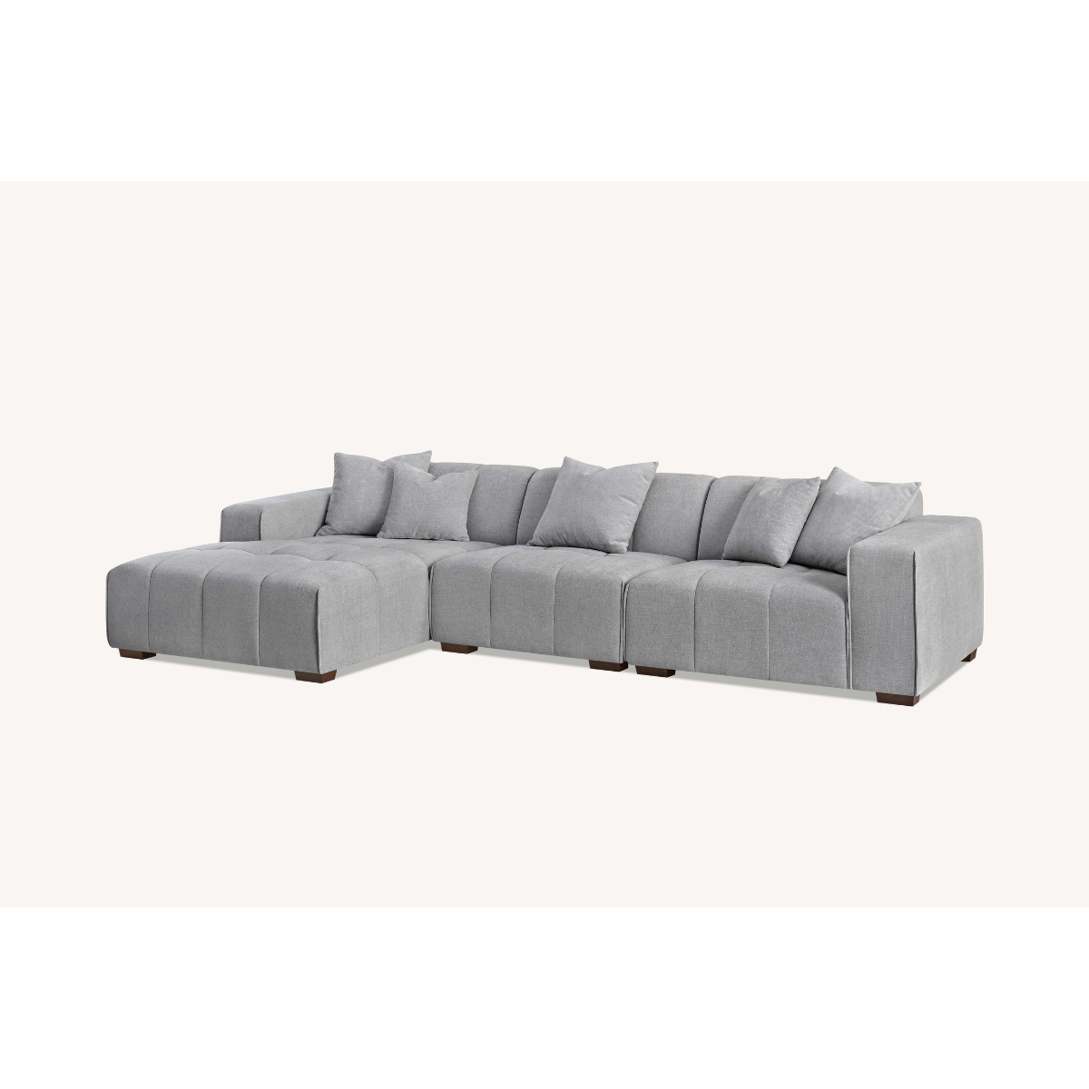 Aluxo Leonard Left Hand Corner Group in Cloudy Grey Boucle