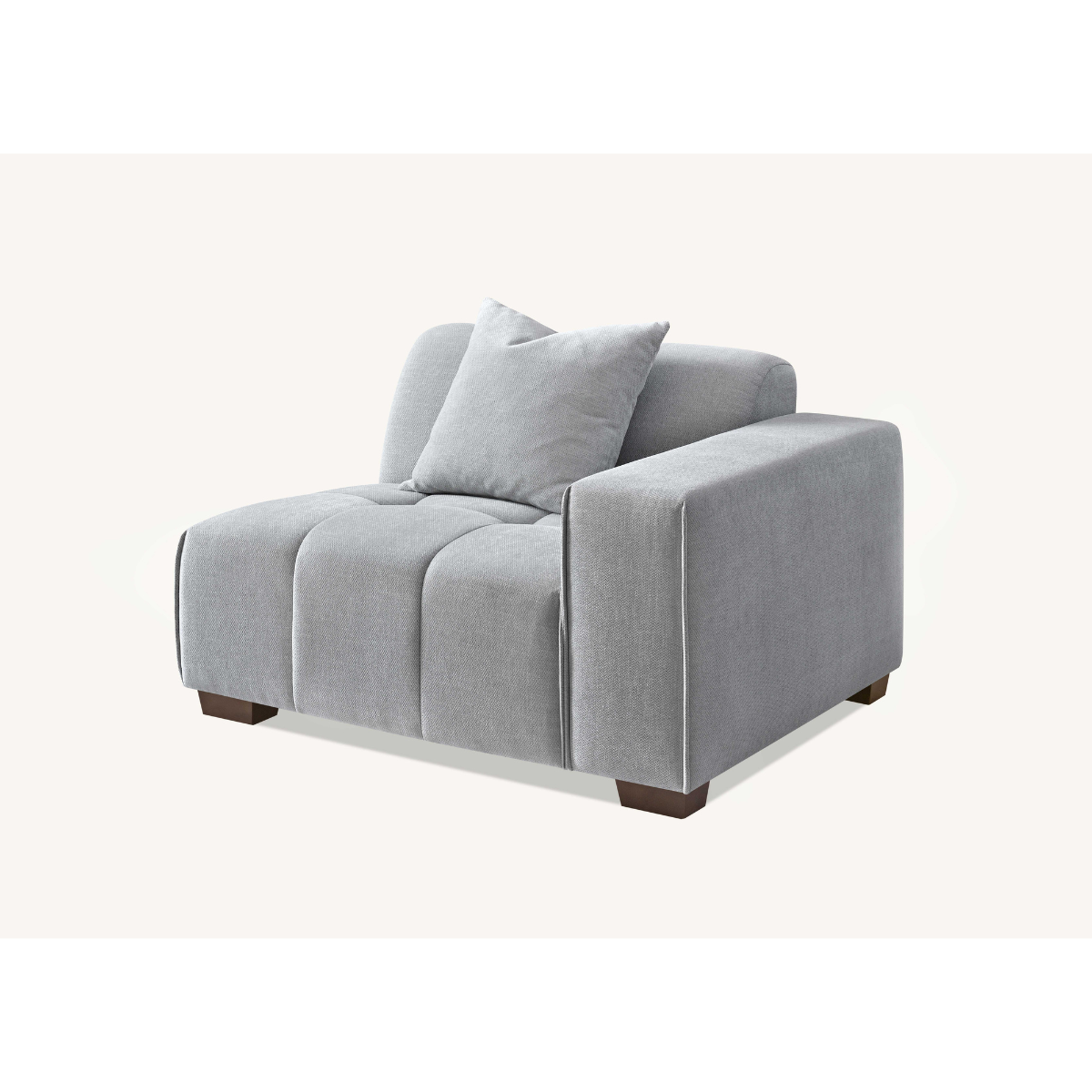 Aluxo Leonard Left Hand Corner Group in Cloudy Grey Boucle