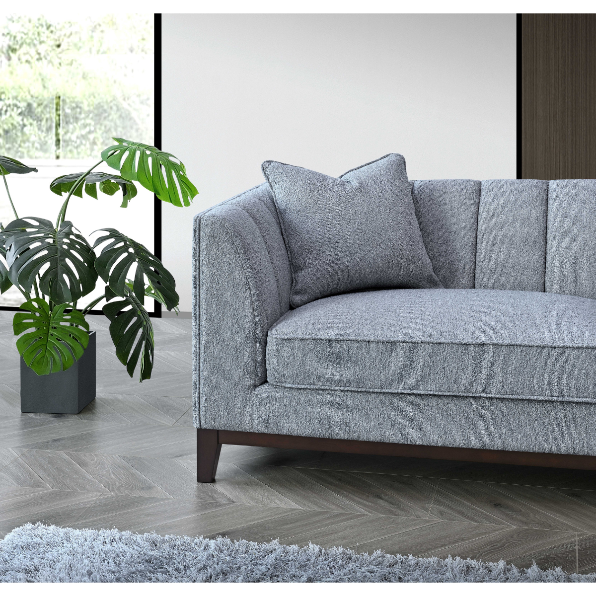 Aluxo Cooper 3 Seater Sofa in Dolphin Boucle