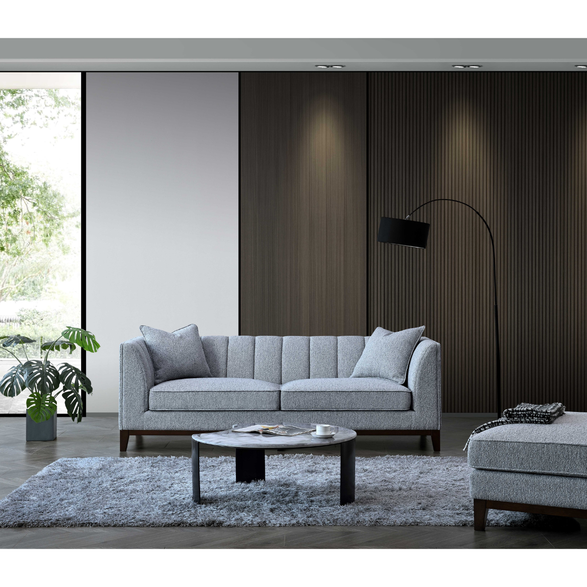 Aluxo Cooper 3 Seater Sofa in Dolphin Boucle