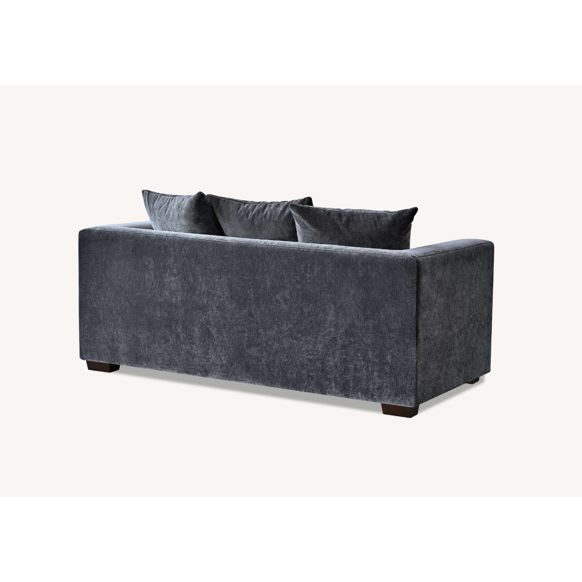 Aluxo Gramercy Right Hand Corner Sofa in Steel Grey Velvet