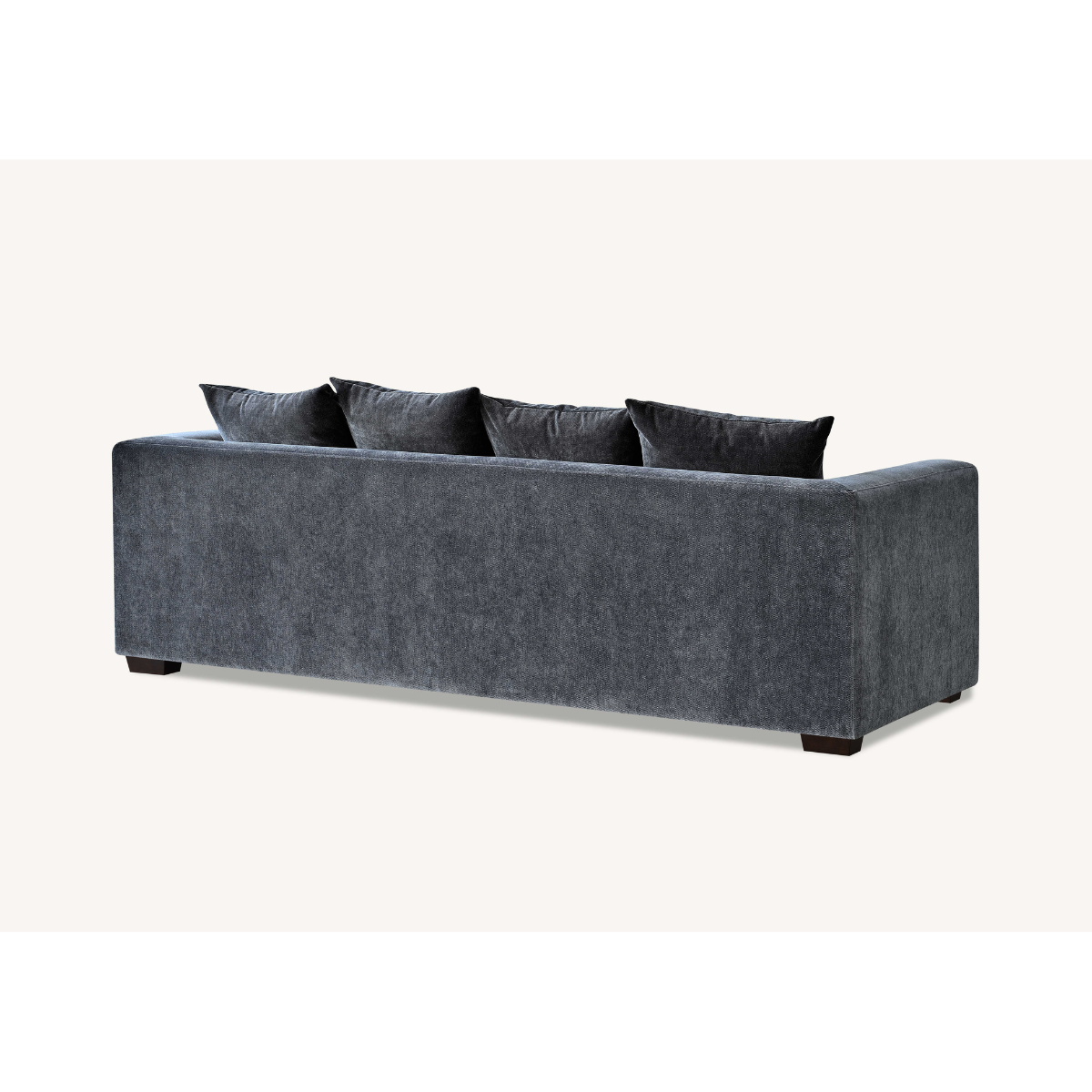 Aluxo Gramercy Right Hand Corner Sofa in Steel Grey Velvet