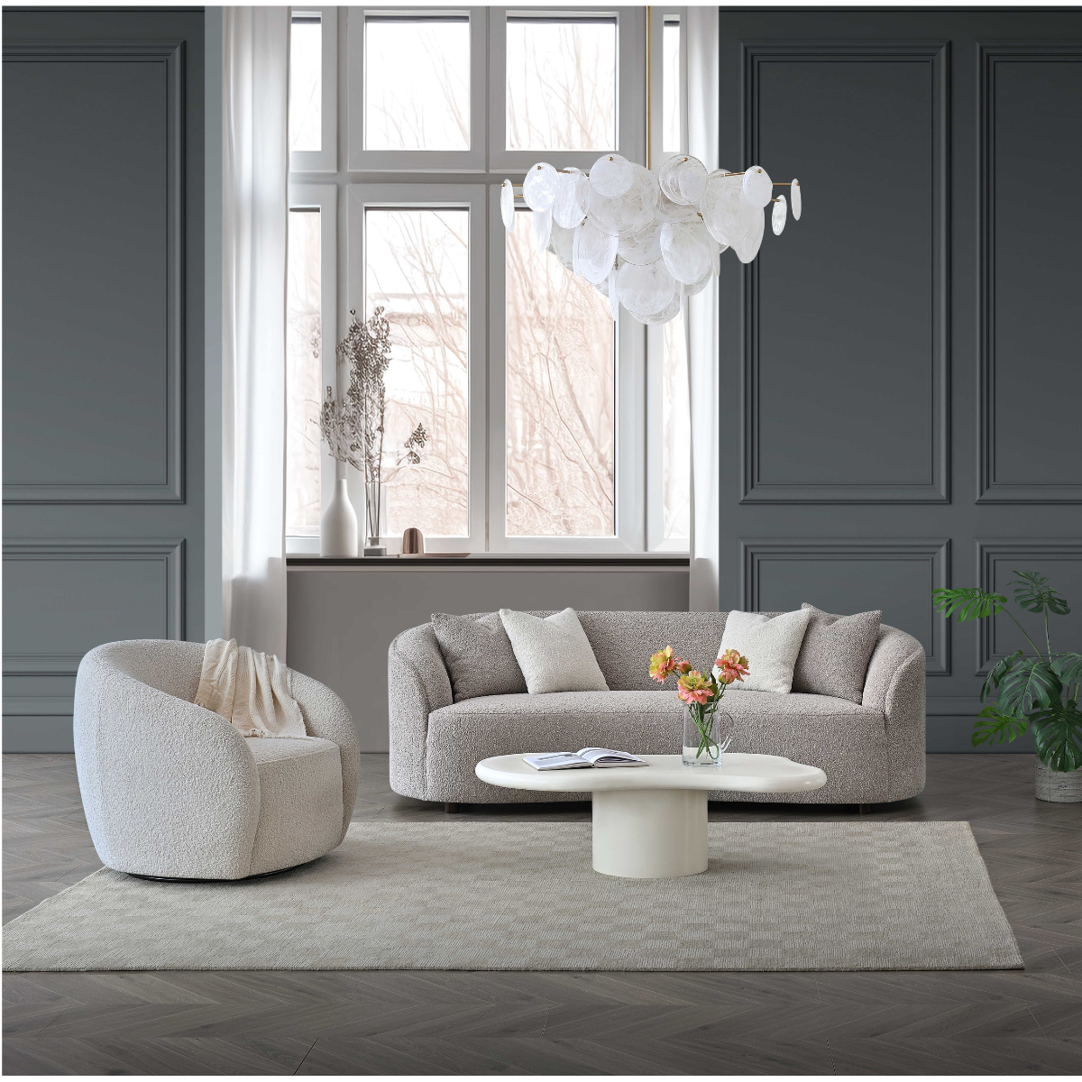 Aluxo Nolita Boucle Accent Chair