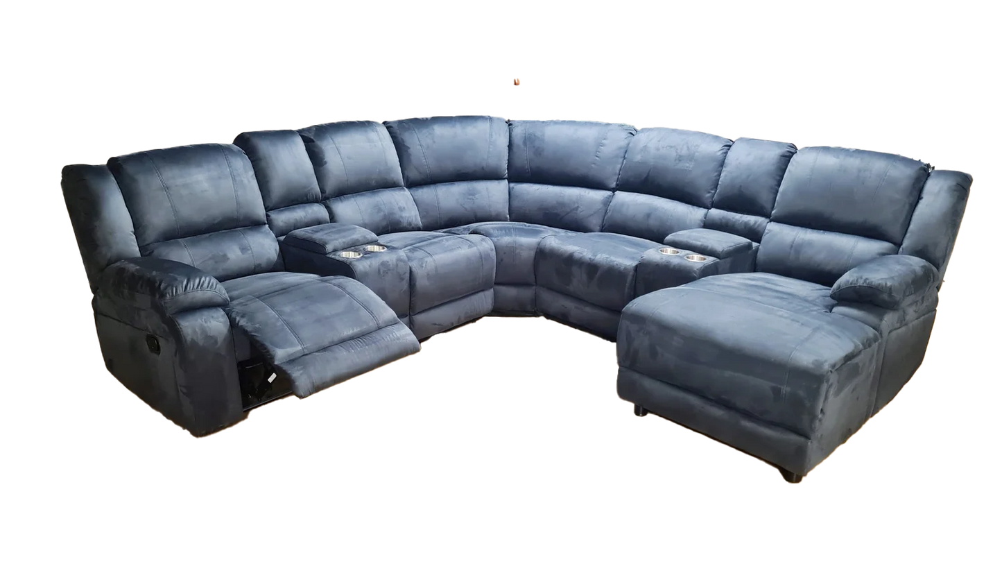 Venus Corner Power Recliner Sofa - Blue