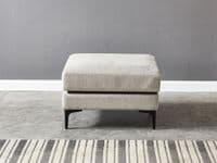 ANEK 3 Seater Grey Fabric Sofa with Ottoman