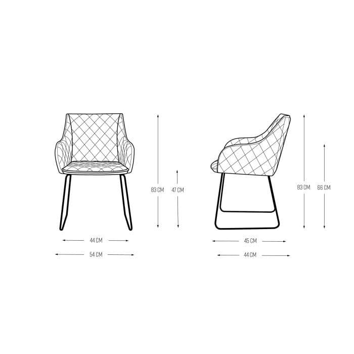 Brown Velvet Rosco Dining Armchair
