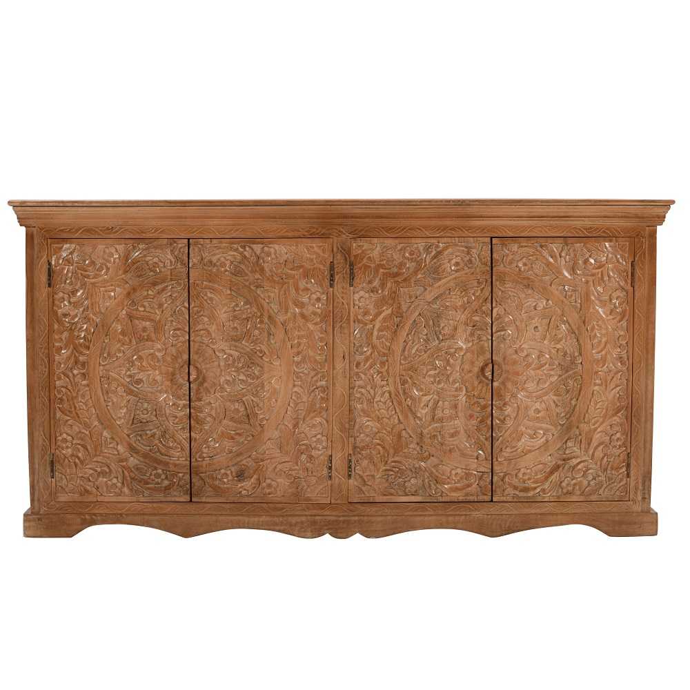 Artwork Mango Wood Sideboard Xl Solid Mango Wood