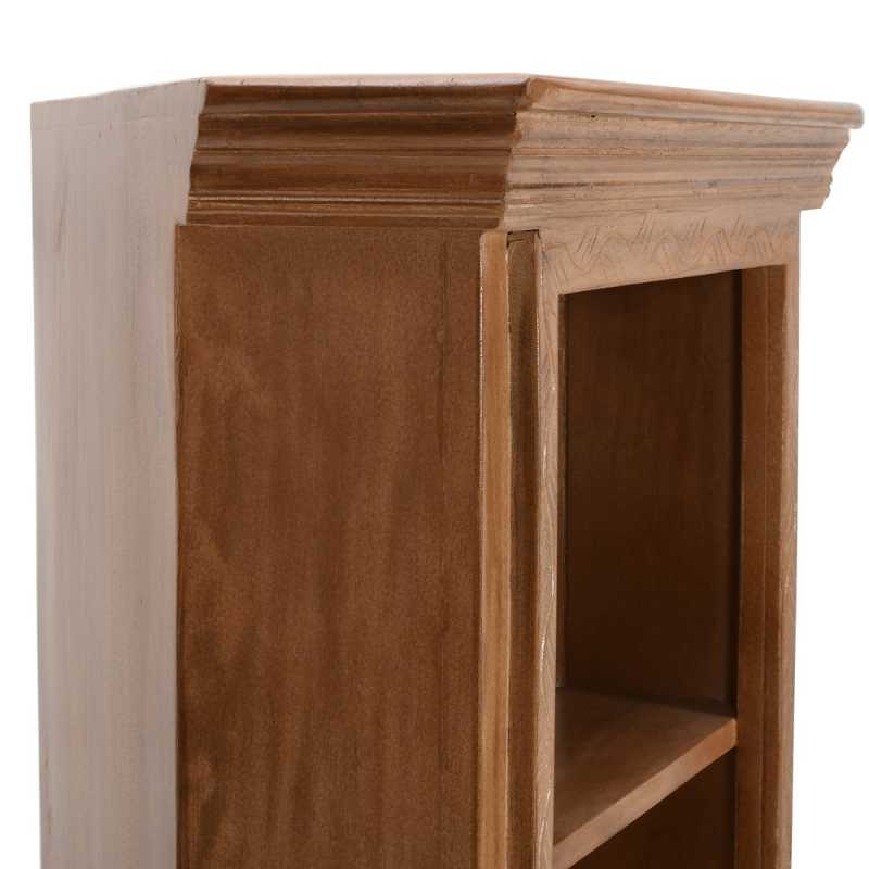 Artwork Mango Wood Corner Bookcase 100% Eco Sourced Natural Wood