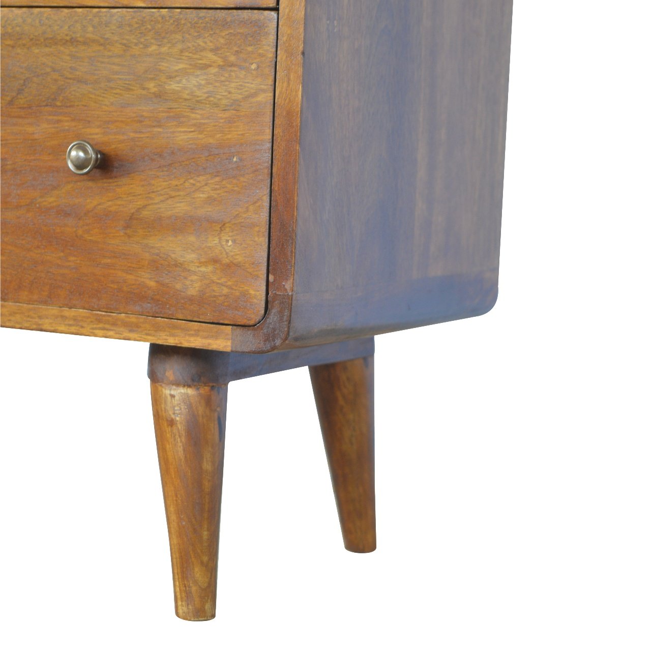 Curved Chestnut Chest 100% Solid Mango Wood