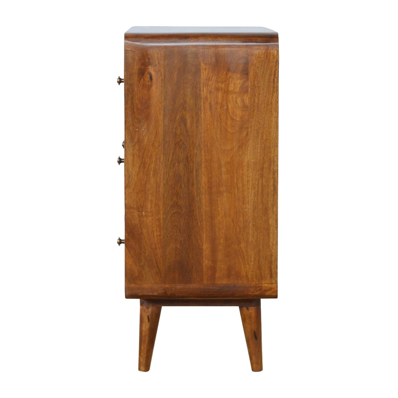 Curved Chestnut Chest 100% Solid Mango Wood