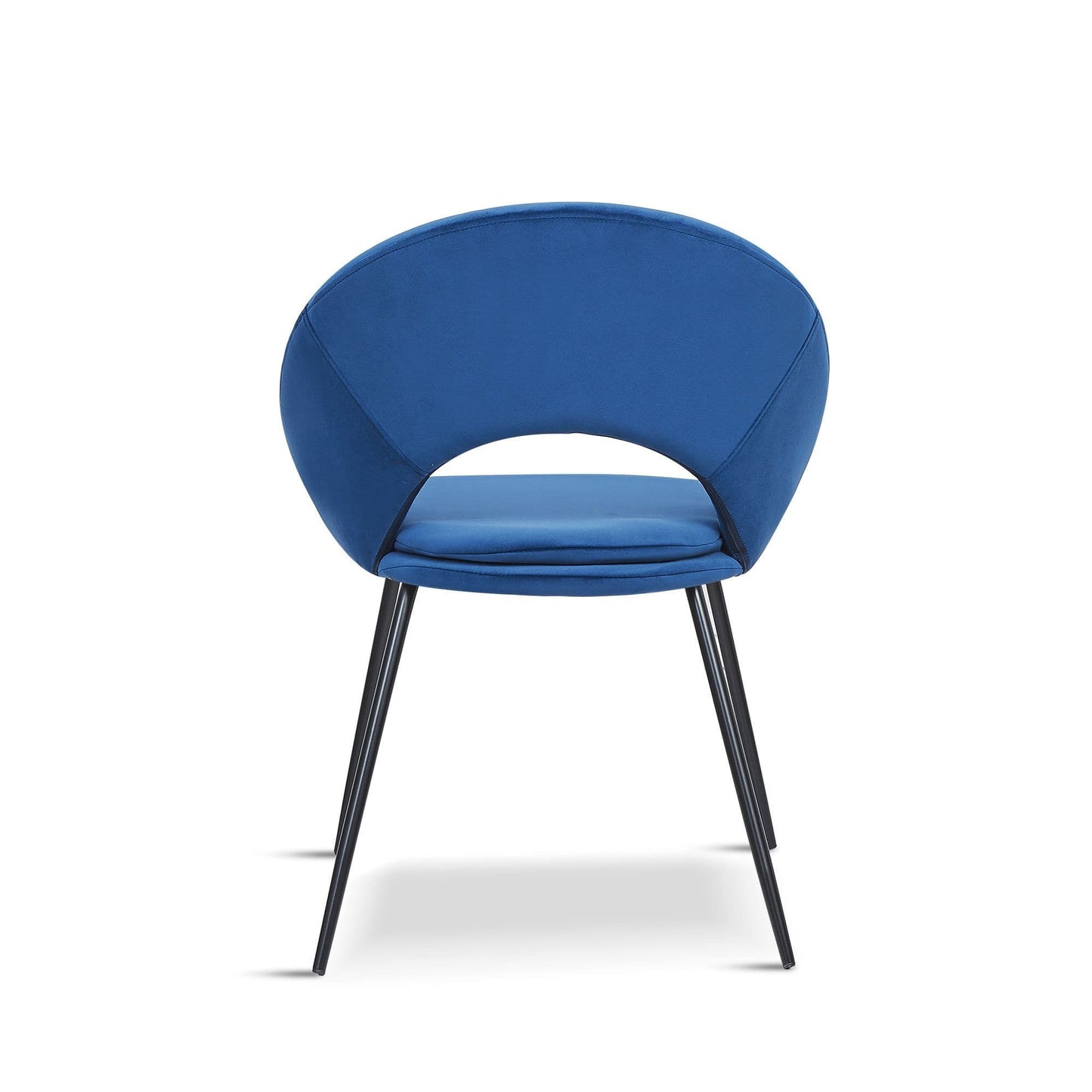Blue Open Back Dining Chair With Black or Gold Legs