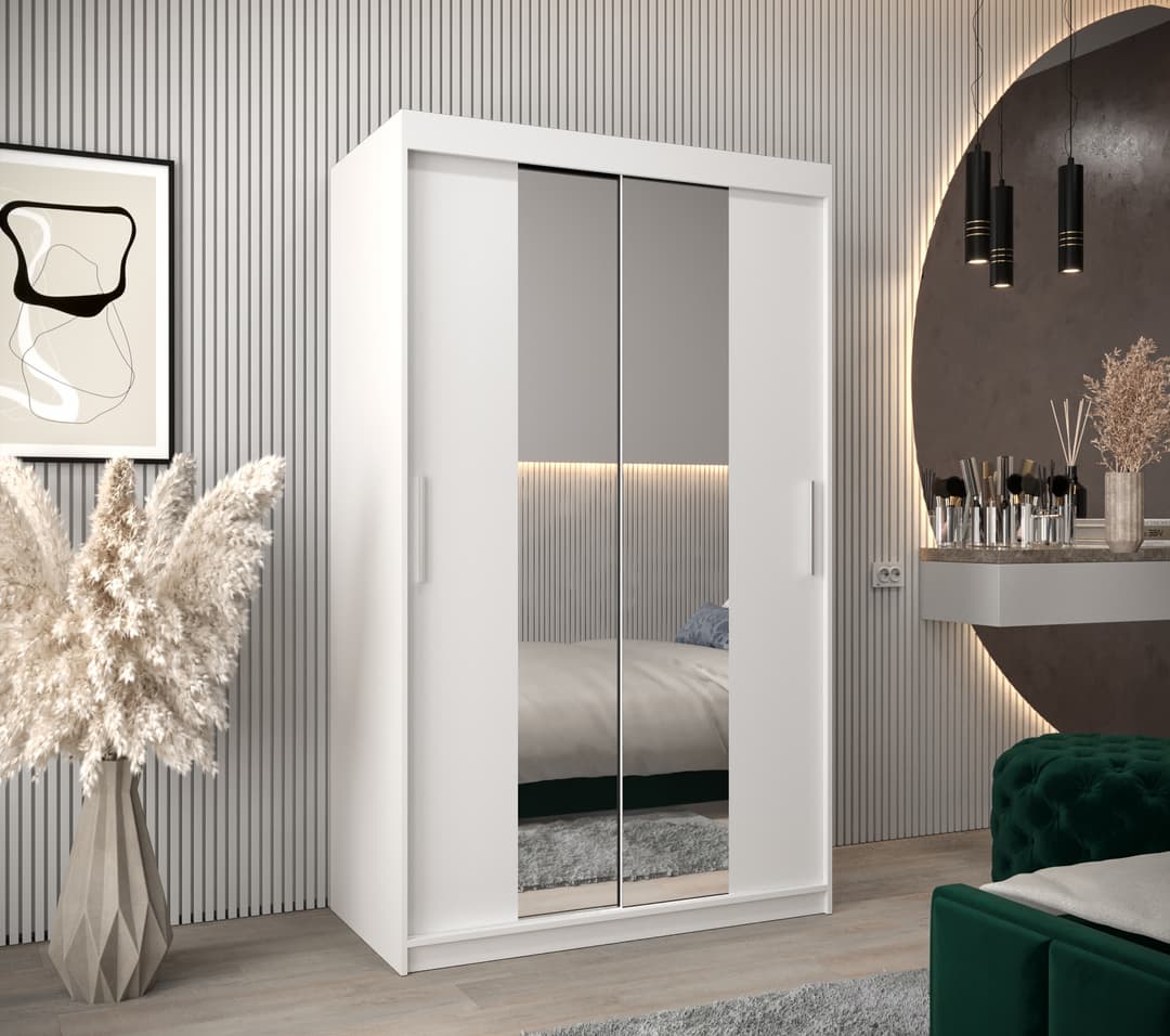 Tokyo I Sliding Door Wardrobe 120cm oak artisan white black