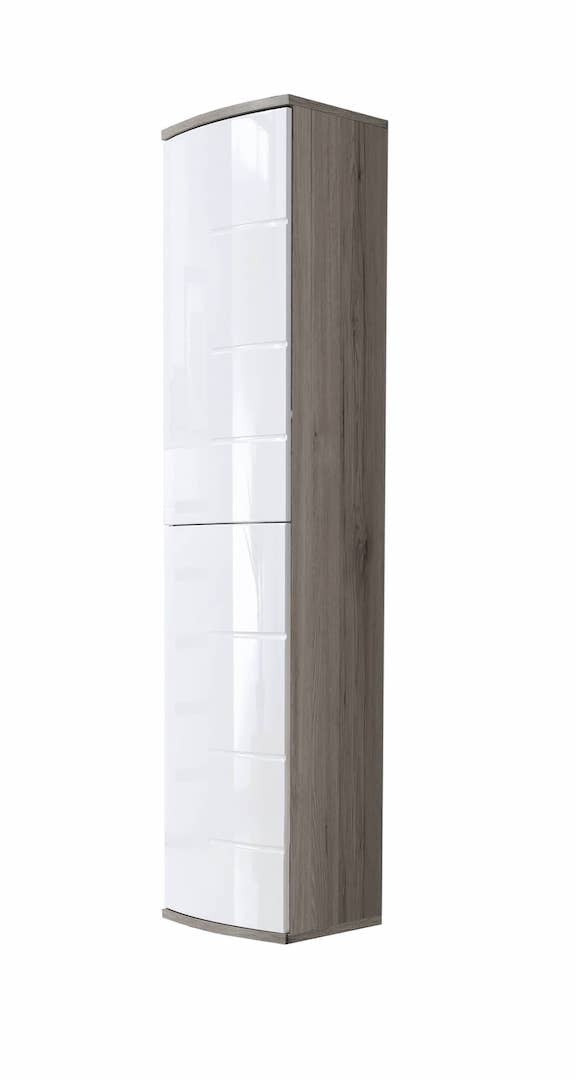 Ontario I Living Room Set 300cm White Gloss and San Remo Oak