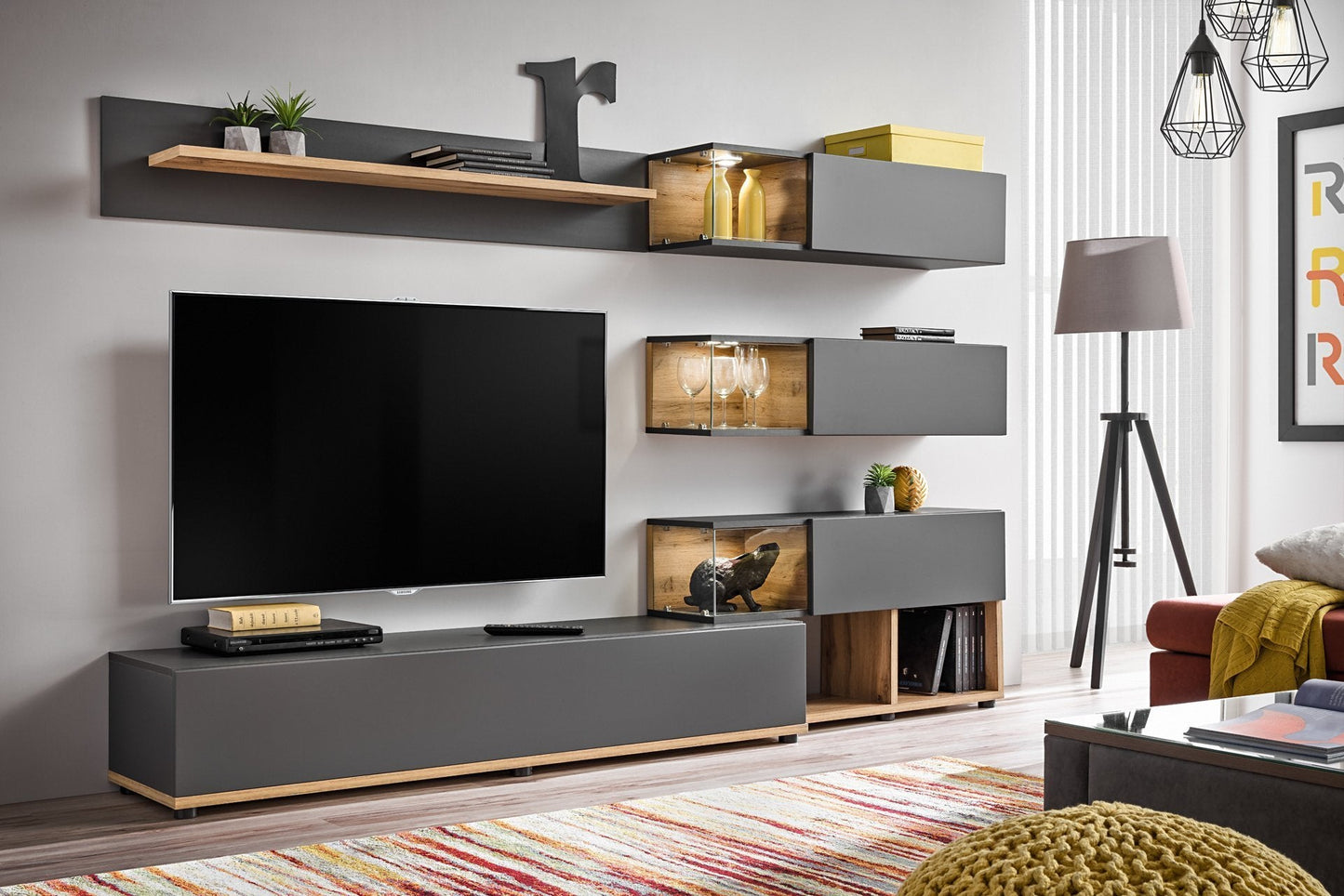 Silk in Anthracite Entertainment Unit anthracite