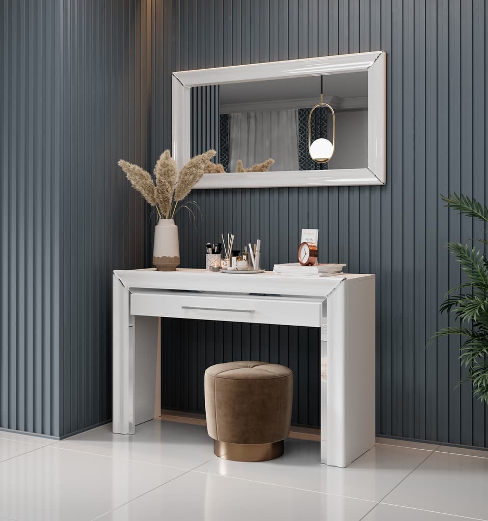 Arno Dressing Table 120cm black white