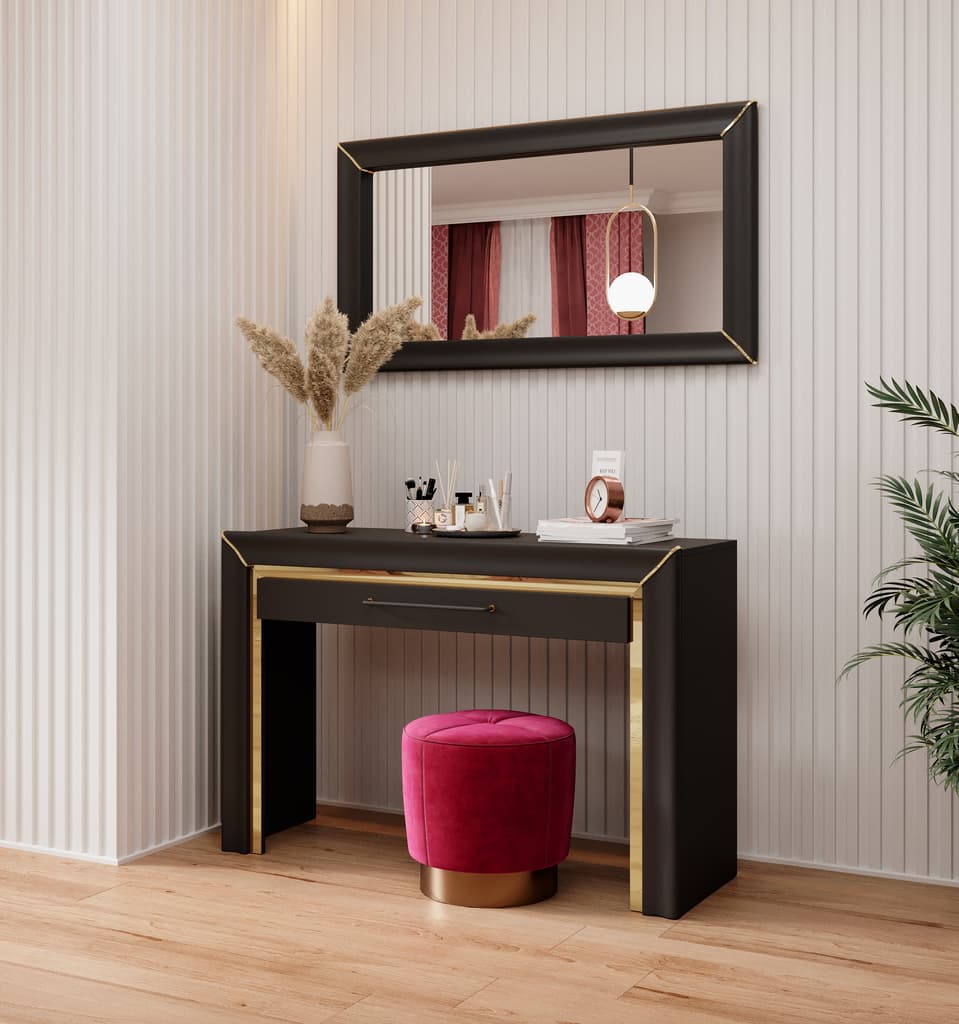 Arno Dressing Table 120cm black white