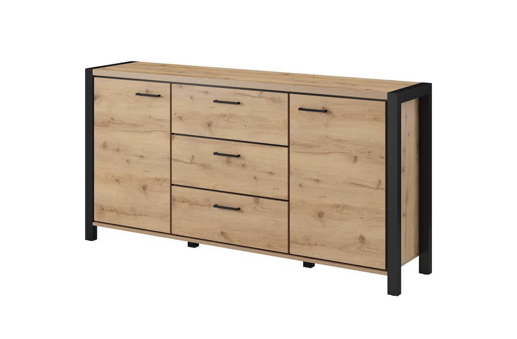 Aktiv 26 Sideboard Cabinet 180cm Oak Taurus & Black Matt