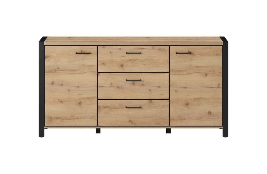 Aktiv 26 Sideboard Cabinet 180cm Oak Taurus & Black Matt