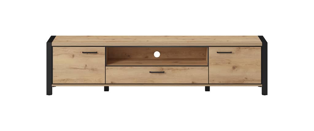 Aktiv 40 TV Cabinet 210cm Oak Taurus & Black Matt
