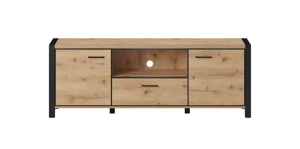 Aktiv 41 TV Cabinet 180cm Oak Taurus & Black Matt