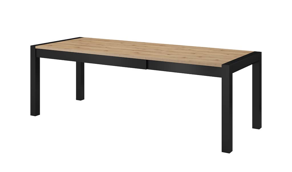 Aktiv Extending Dining Table 160cm Oak Taurus & Black Matt