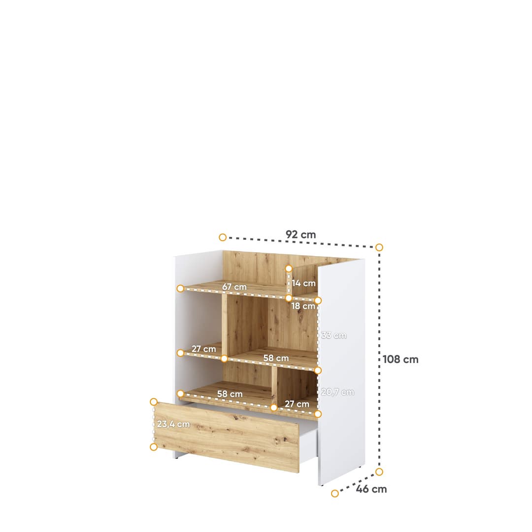 Bed Concept BC-23 Tall Storage Cabinet 44cm