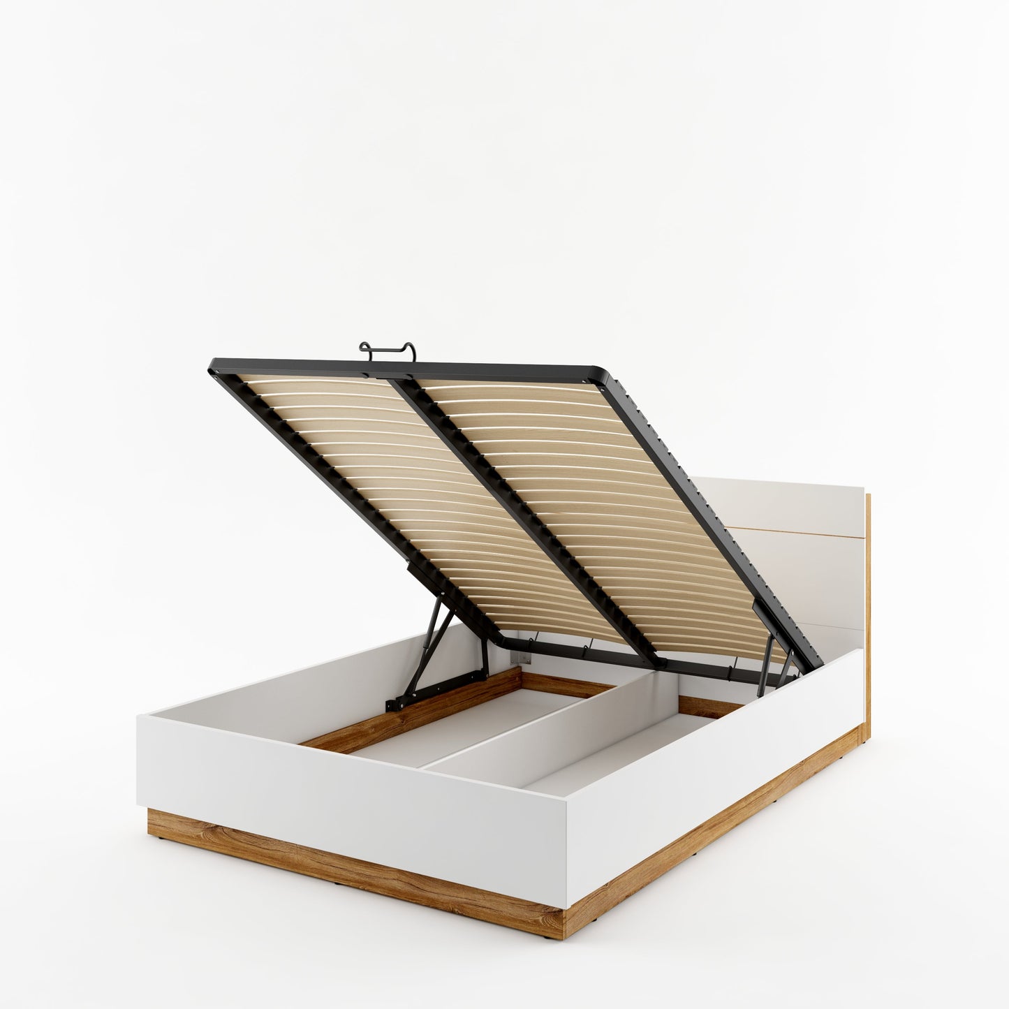 Dentro DT-02 Bed with Storage and LED 160cm White matt