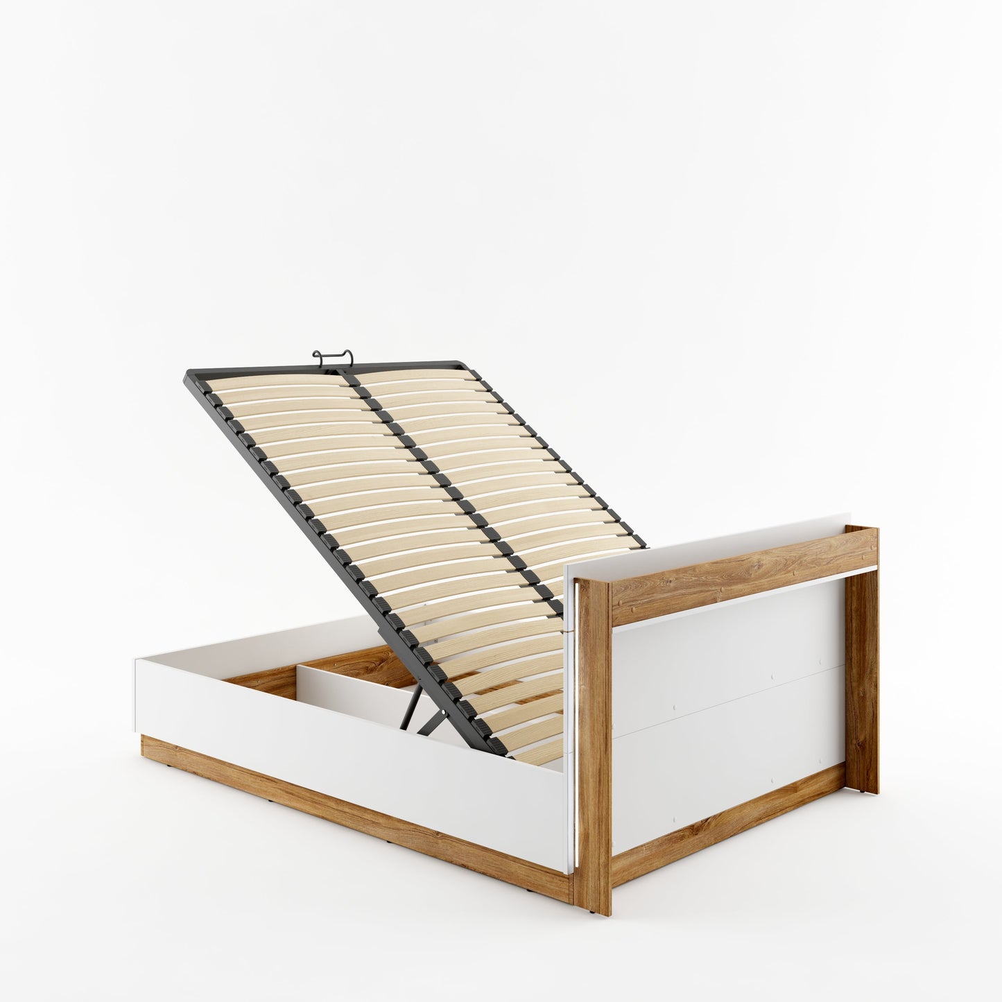 Dentro DT-02 Bed with Storage and LED 160cm White matt