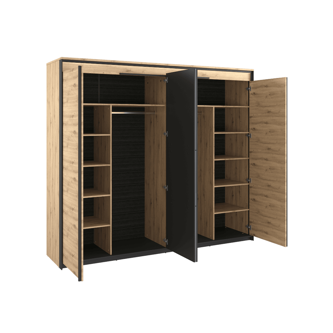 Quant QS-05 Hinged Wardrobe 250cm Oak Artisan