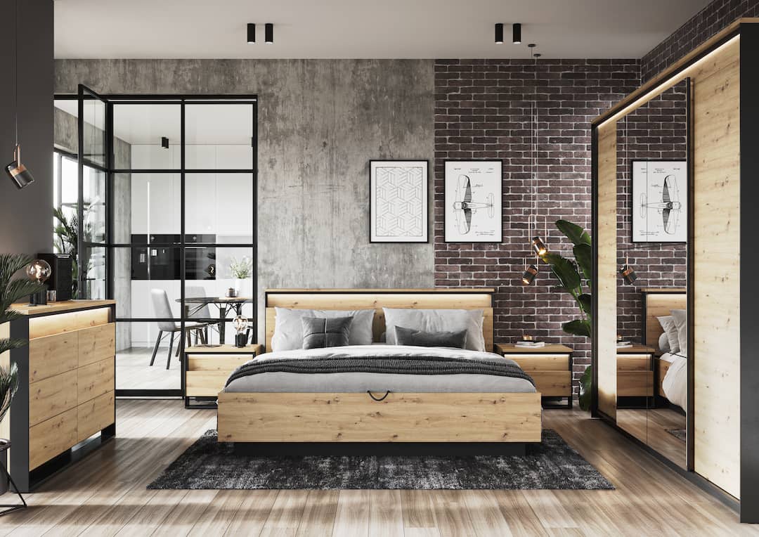 Quant QS-05 Hinged Wardrobe 250cm Oak Artisan