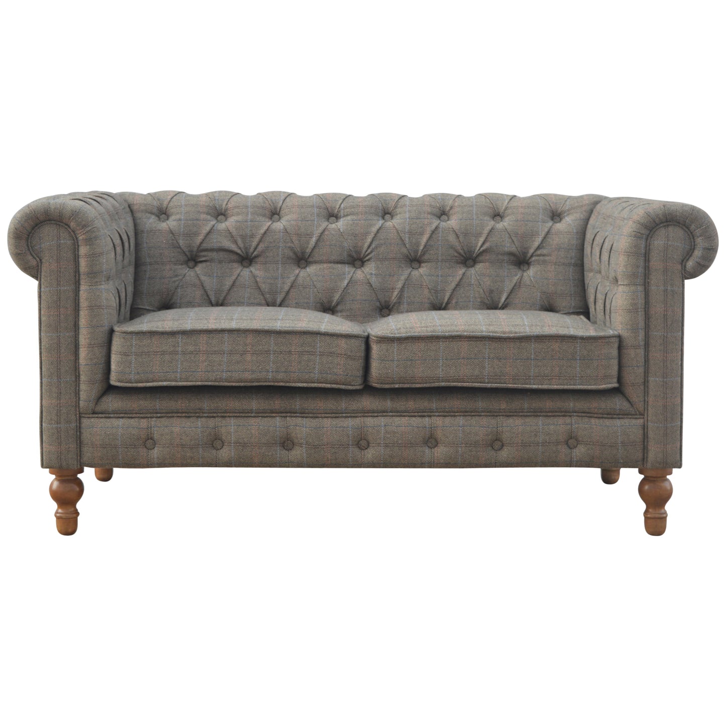 Multi Tweed Chesterfield 2 Seater Sofa