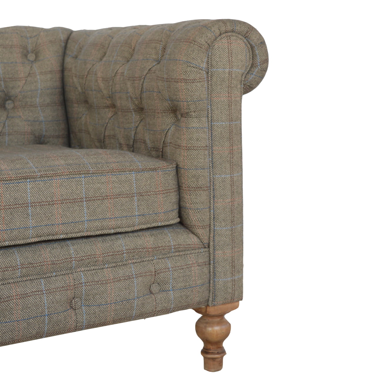Multi Tweed Chesterfield 2 Seater Sofa