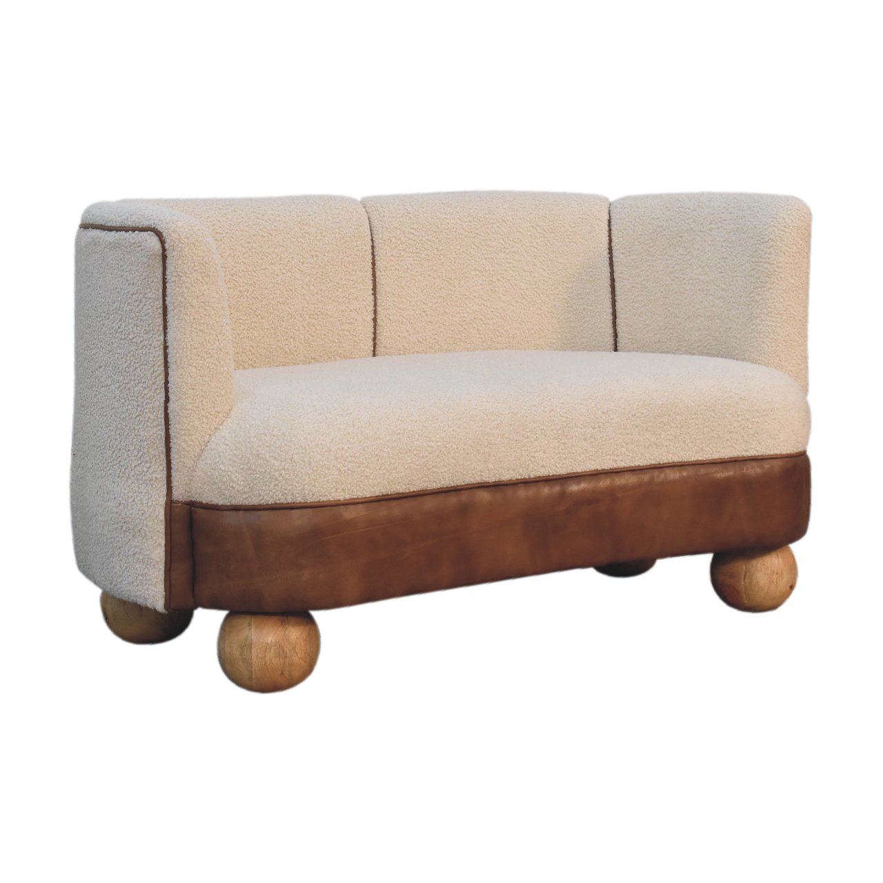 Boucle Cream Buffalo Small 2 seat Sofa