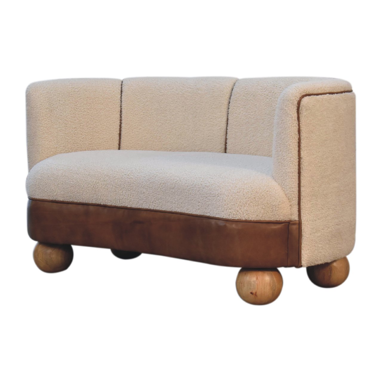 Boucle Cream Buffalo Small 2 seat Sofa